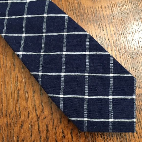 Original Penguin | Navy & White Plaid Necktie - Picture 1 of 6